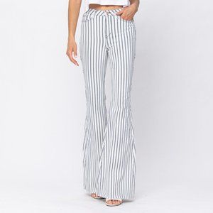 Judy Blue Full Size High Waist Distressed Flare Jeans